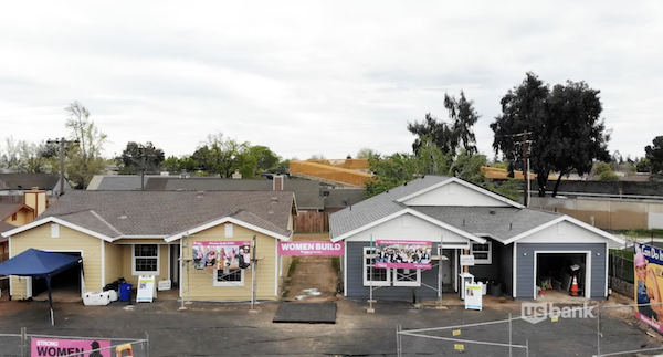 Overview of the Women's Build Habitat for Humanity showing the houses built.